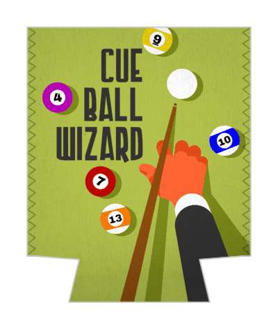 pool table balls cue cue ball wizard stickers, magnet