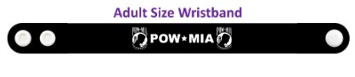 pow mia you are not forgotten logos black wristband