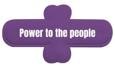 power to the people empowerment stickers, magnet