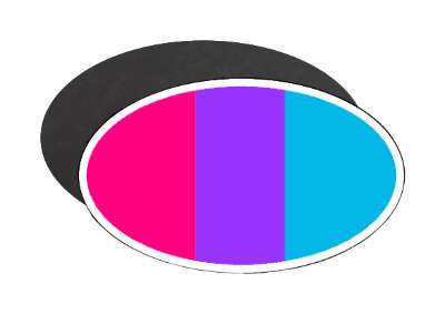 pride flag colors androgyne stickers, magnet
