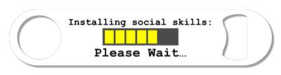 progress installing social skills loading bar please wait stickers, magnet