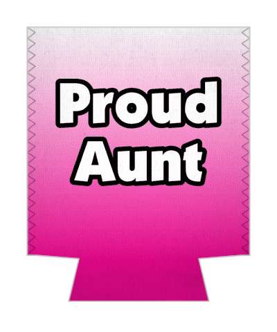 proud aunt gradient stickers, magnet