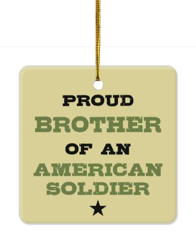 proud brother of an american soldier black star stickers, magnet
