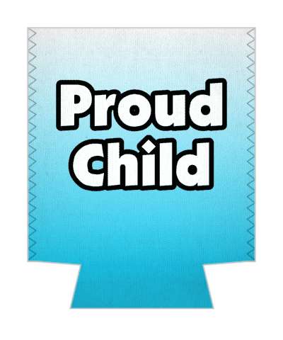 proud child gradient stickers, magnet