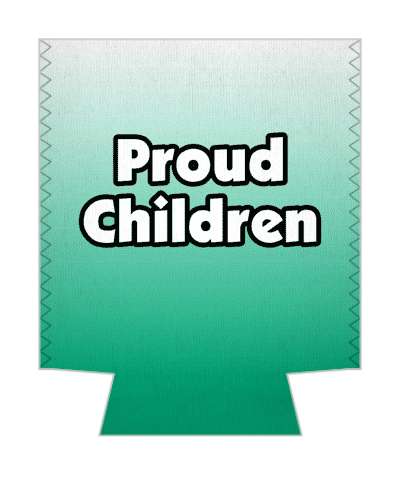 proud children gradient stickers, magnet
