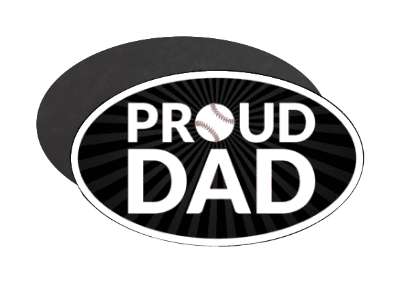 proud dad ball baseball parent stickers, magnet