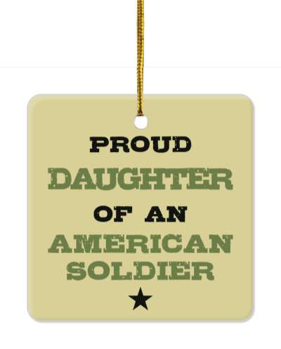 proud daughter of an american soldier black star stickers, magnet