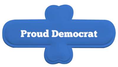proud democrat left wing stickers, magnet