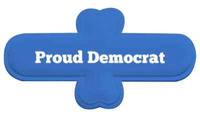 proud democrat left wing stickers, magnet