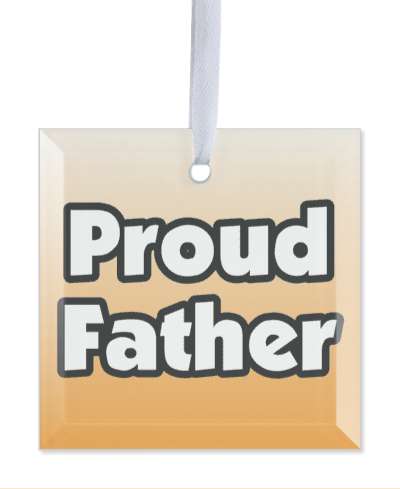proud father gradient color stickers, magnet