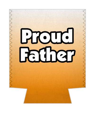 proud father gradient stickers, magnet