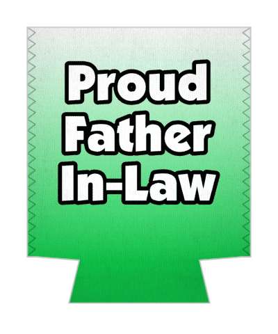 proud father in law gradient stickers, magnet