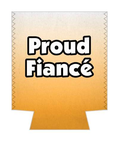 proud fiance gradient stickers, magnet