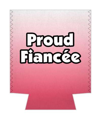 proud fiancee gradient stickers, magnet