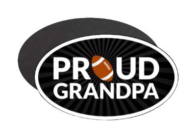 proud football grandpa grandparent stickers, magnet