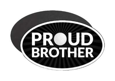 proud golf brother sibling golfball stickers, magnet