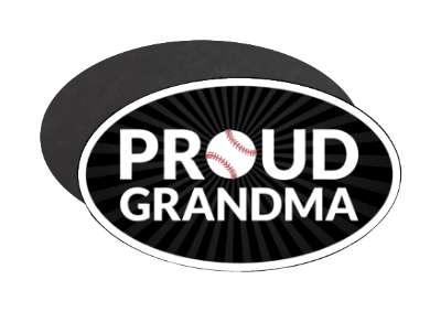 proud grandma ball baseball parent stickers, magnet