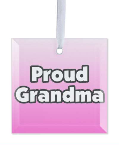 proud grandma gradient color stickers, magnet