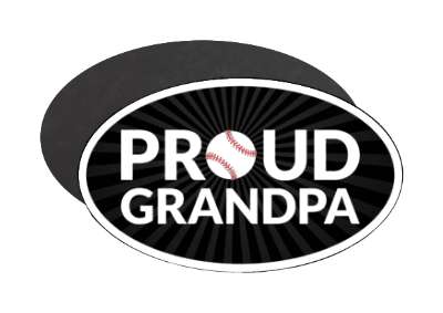 proud grandpa ball baseball parent stickers, magnet