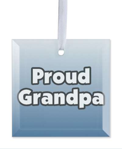 proud grandpa gradient color stickers, magnet