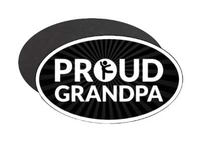 proud gymnastics grandpa grandparent posing stick figure stickers, magnet