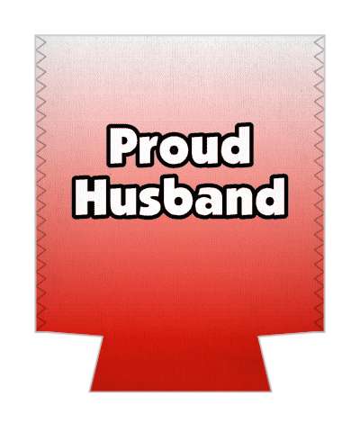 proud husband gradient stickers, magnet