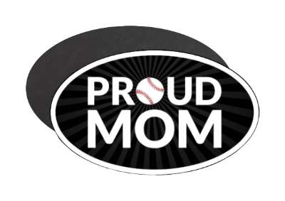 proud mom ball baseball parent stickers, magnet