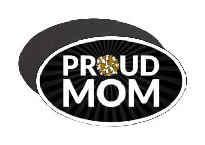 proud mom cheerleader pom pom parent stickers, magnet