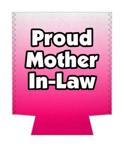 proud mother in law gradient stickers, magnet