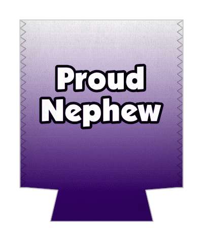 proud nephew gradient stickers, magnet