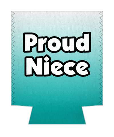 proud niece gradient stickers, magnet