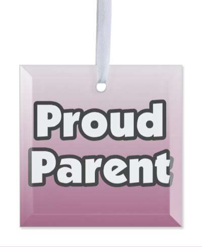 proud parent gradient color stickers, magnet