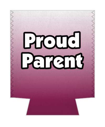proud parent gradient stickers, magnet