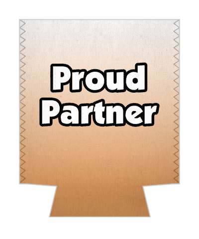 proud partner gradient stickers, magnet