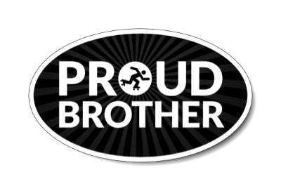 proud roller derby brother sibling stickers, magnet