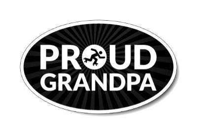 proud roller derby grandpa grandparent stickers, magnet