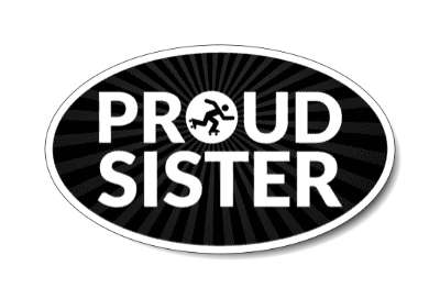proud roller derby sister sibling stickers, magnet