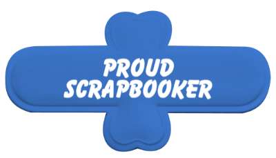 proud scrapbooker pride stickers, magnet