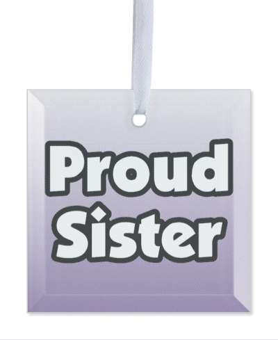 proud sister gradient color stickers, magnet