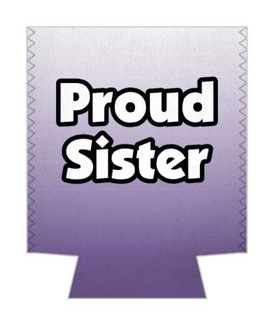 proud sister gradient stickers, magnet