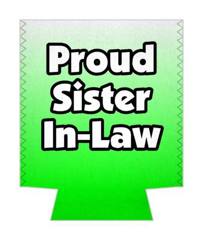 proud sister in law gradient stickers, magnet