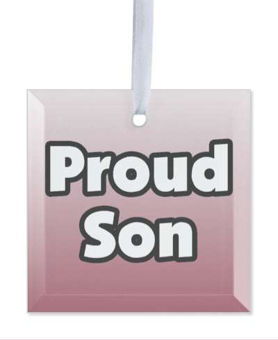 proud son gradient color stickers, magnet