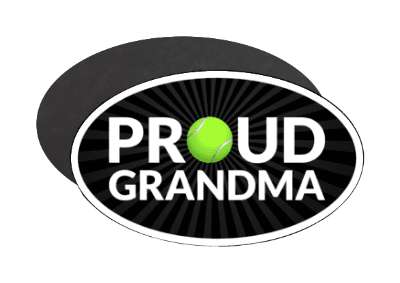 proud tennis grandma grandparent tennisball stickers, magnet