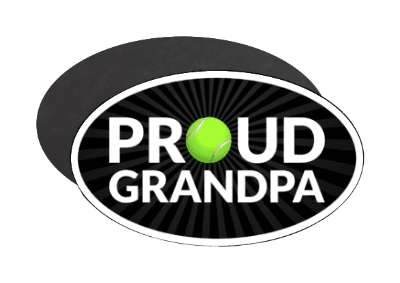 proud tennis grandpa grandparent tennisball stickers, magnet