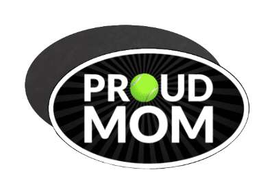 proud tennis mom parent tennisball stickers, magnet