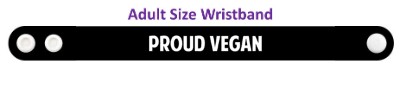 proud vegan black wristband