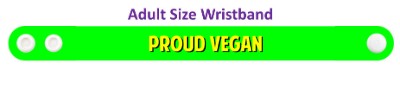 proud vegan green wristband