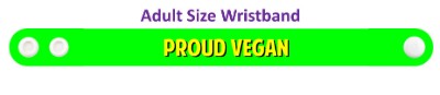 proud vegan green wristband