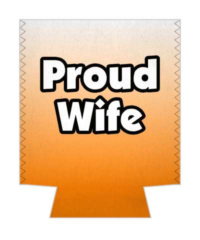 proud wife gradient stickers, magnet