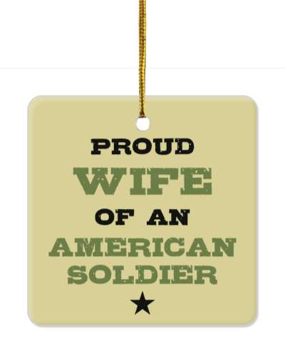 proud wife of an american soldier black star stickers, magnet